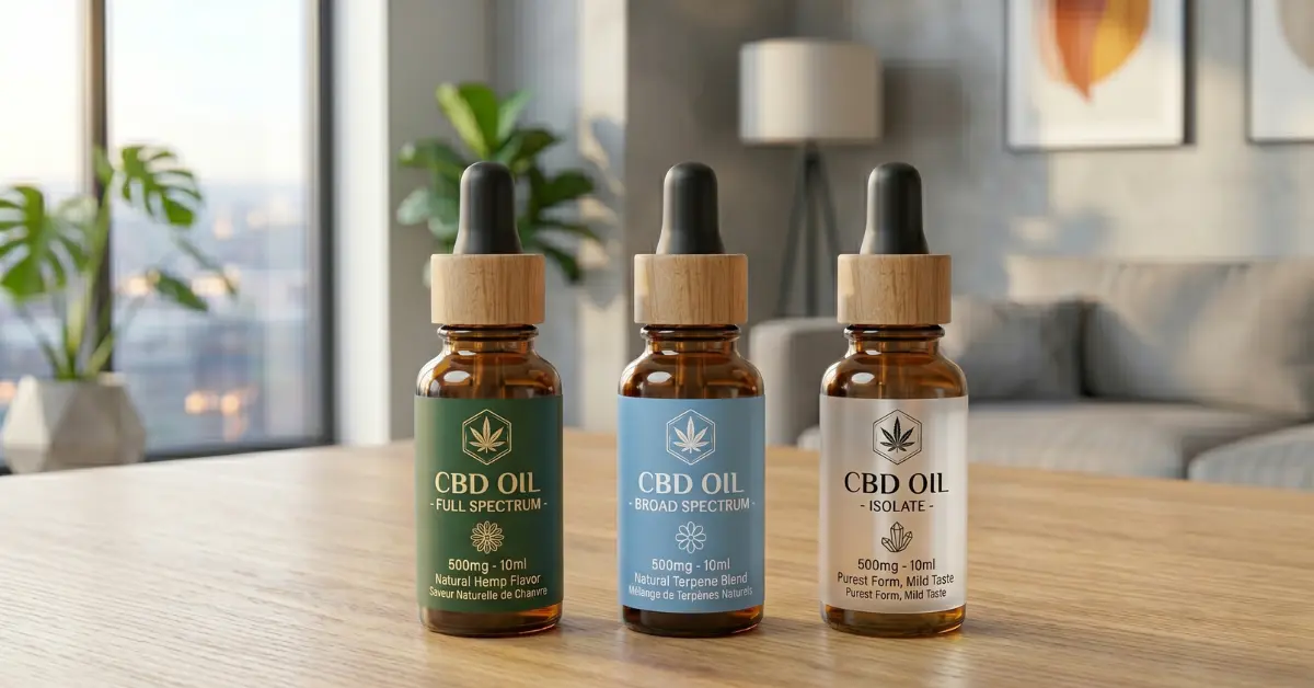 Comparaison des 3 types de CBD : full spectrum, broad spectrum et isolat